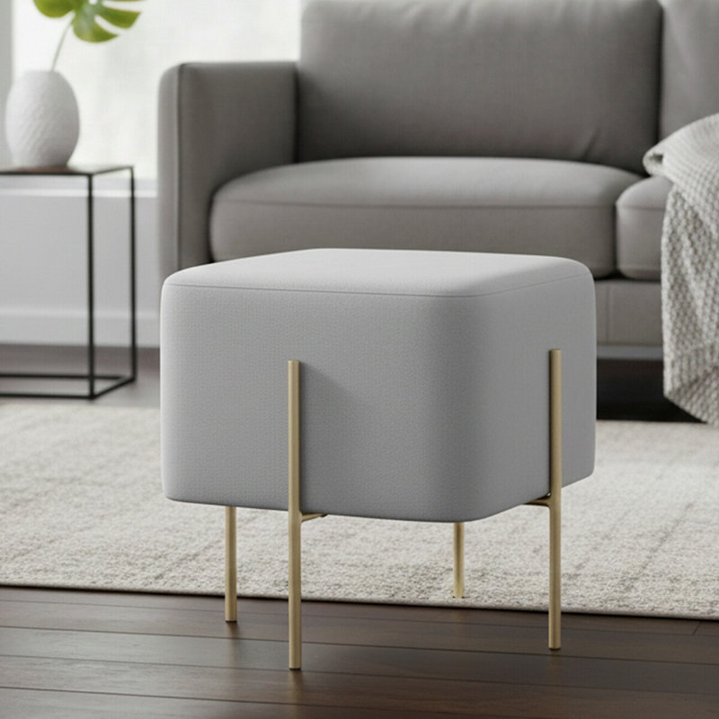 Kaskaskia Stainless Steel Accent Stool