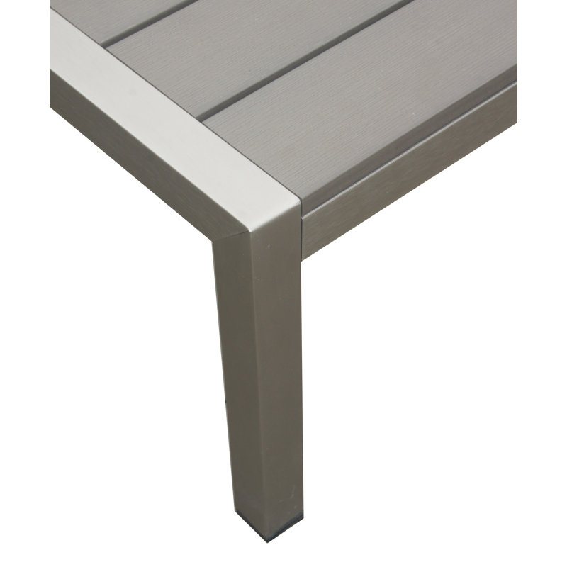 Ensemble de chaises longues inclinables de 76 po Aynura, Gris, Argent satiné