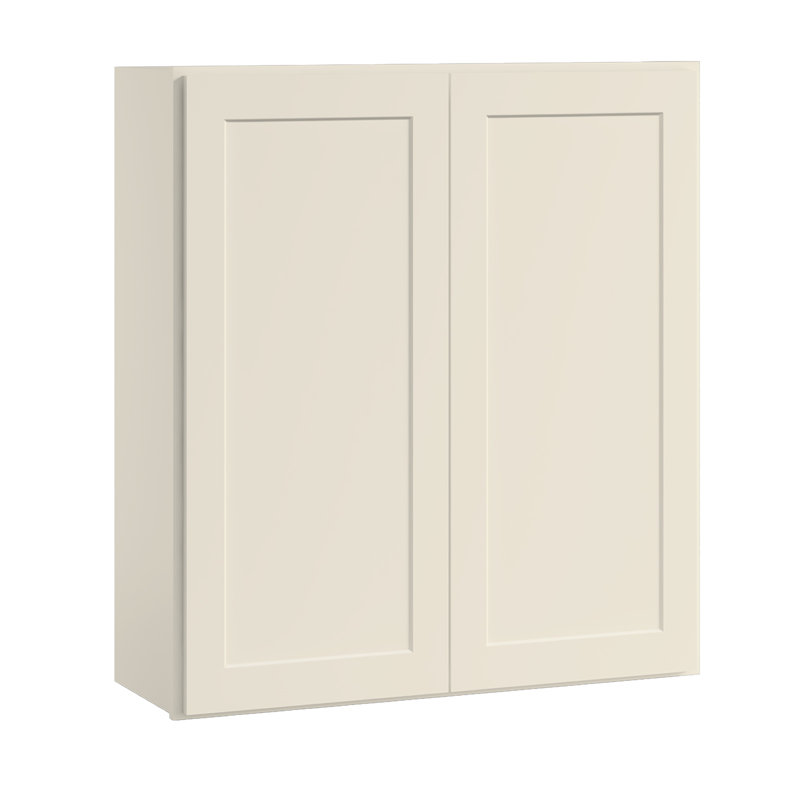 Armoire de cuisine blanche antique avec tablettes réglables l 36 po x H 42 po x P 12 po, Cream, L 36 po x H 42 po x P 12 po