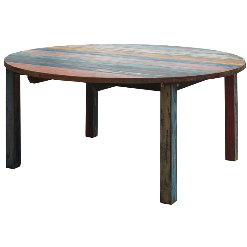 Table de salle à manger en bois massif Eleni, H 30 po x L 55 po x l 55 po