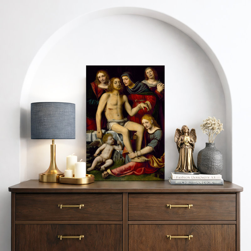 «Lamentation of Christ», reproduction d'art de la Renaissance, impression sur toile encadrée, H 48 po x l 32 po x P 1,5 po