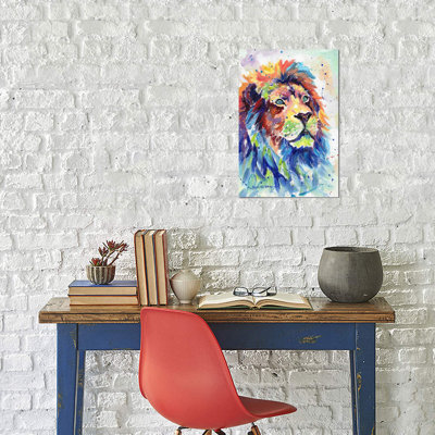 African Lion Dream by Sarah Stribbling - Wrapped Canvas Painting