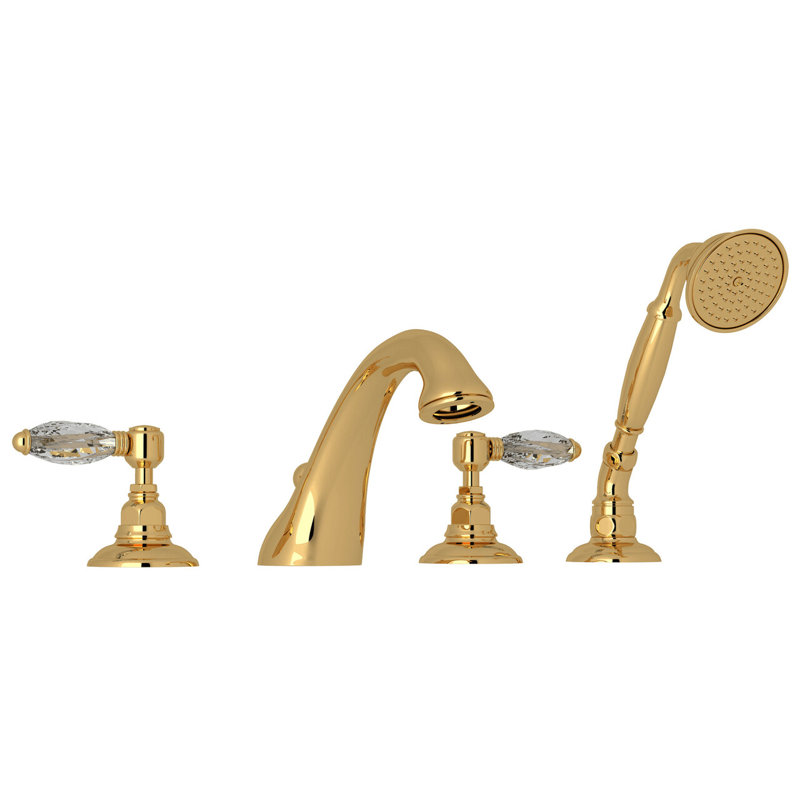 Robinet Viaggio® avec poignée levier et douche à fonction simple, Laiton italien