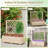 40" Wooden Raised Garden Bed With Lattice Trellis For Climbing Vine Flower-252000151