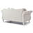 Elegant Flared Arm Loveseat In Ivory
