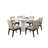 Towonna White 7 Piece 59"W Round Dining Table Set with Pedestal Base and Driftwood Finish Chairs-1761280234-1761280233