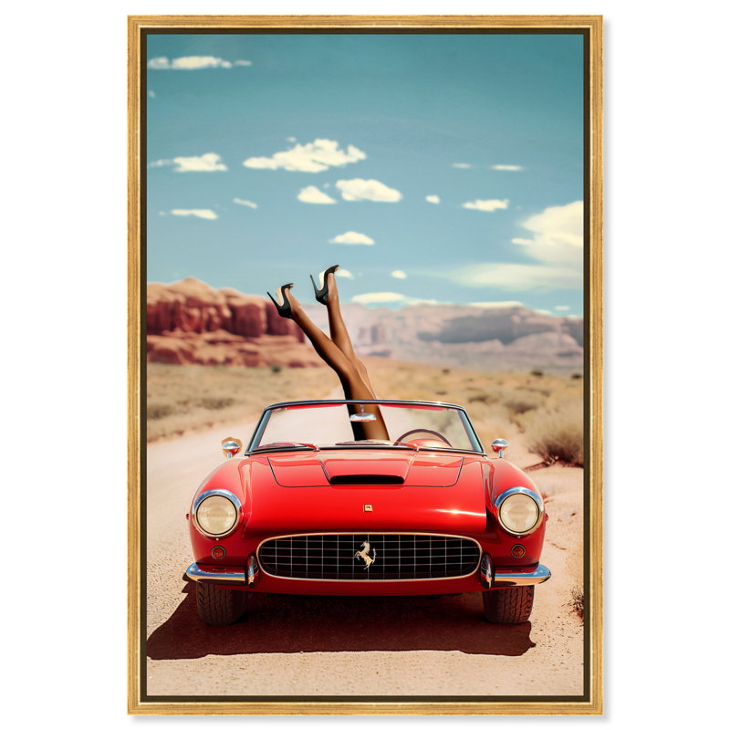Route 66 Canvas Transportation Print by Oliver Gal, 15"H x 10"W, Canvas Unframed