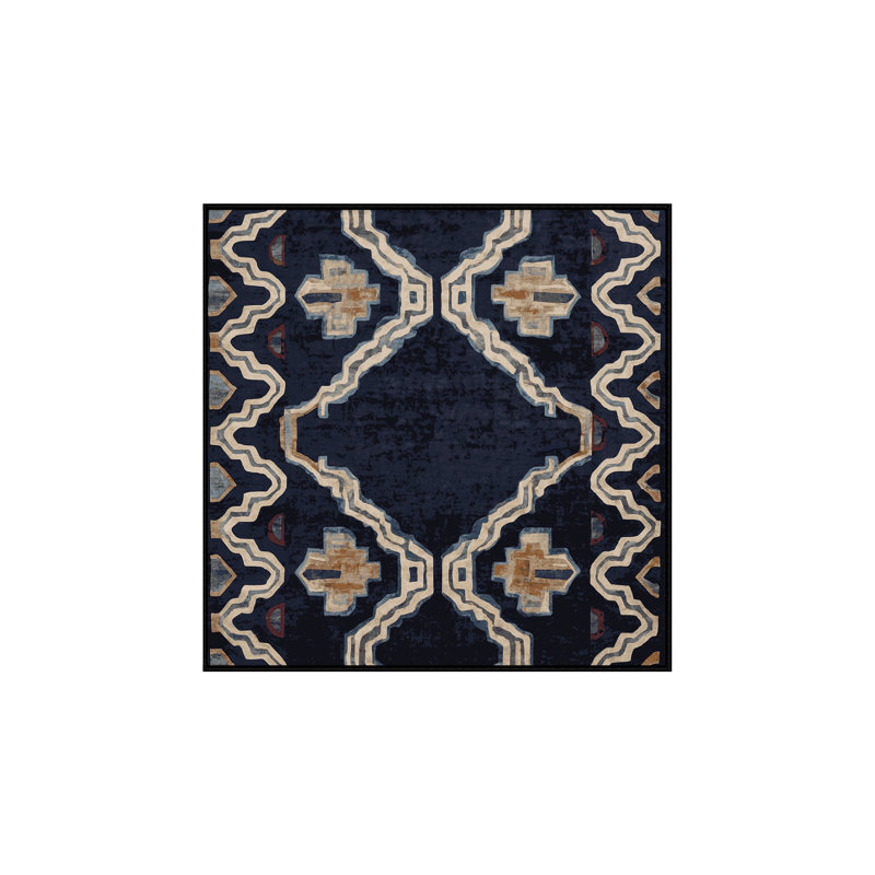Machine Washable Gray Area Rug, Square 8'