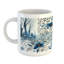 Breakwater Bay Winter Blue Ceramic Coffee Mug Frosty Flowers Leopard 11 oz Slate Blue Pale Tan and White