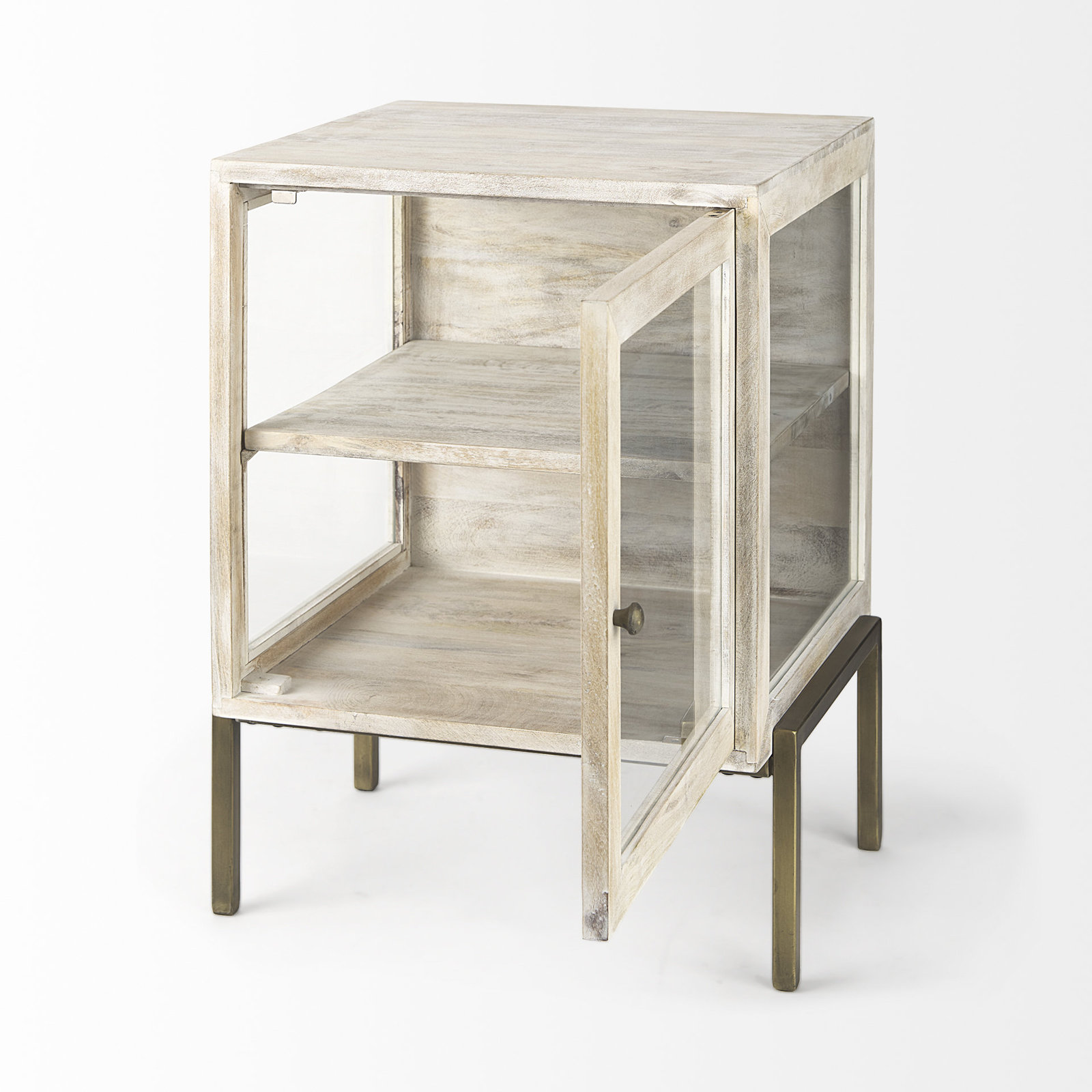 Warner Solid Wood End Table, White