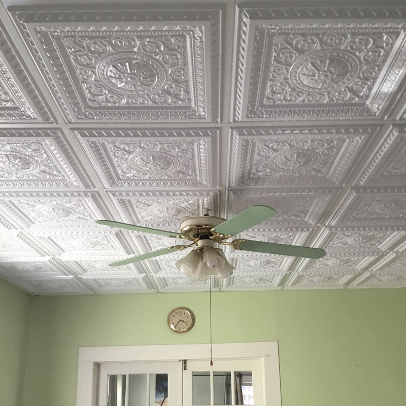 Gloss White Decorative PVC Ceiling Tile Set