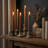 Fluted Ribbed Grooved LED Flameless Taper Candles, Remote, On/Off Button, Battery Operated, 6 Pack-294956531