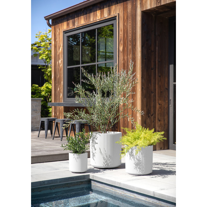 Demi Series Round Planter Set of 3, White