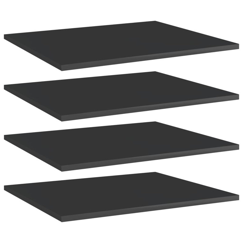 Floating Shelves Wall Shelving Wall Mounted Shelves Display Wall Units, 0.6" H x 23.6" W x 19.7" D, High Gloss Black