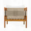 Élégants fauteuils club d'extérieur (ensemble de 2) avec corde beige à motif de losanges, parfaits pour la détente du patio et du jardin.