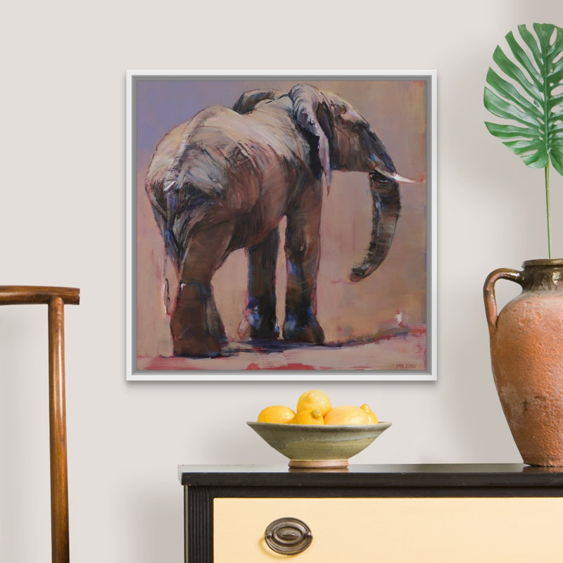 Reproduction d'art sur toile, H 26 po x l 26 po x P 1,75 po, Cadre flottant blanc