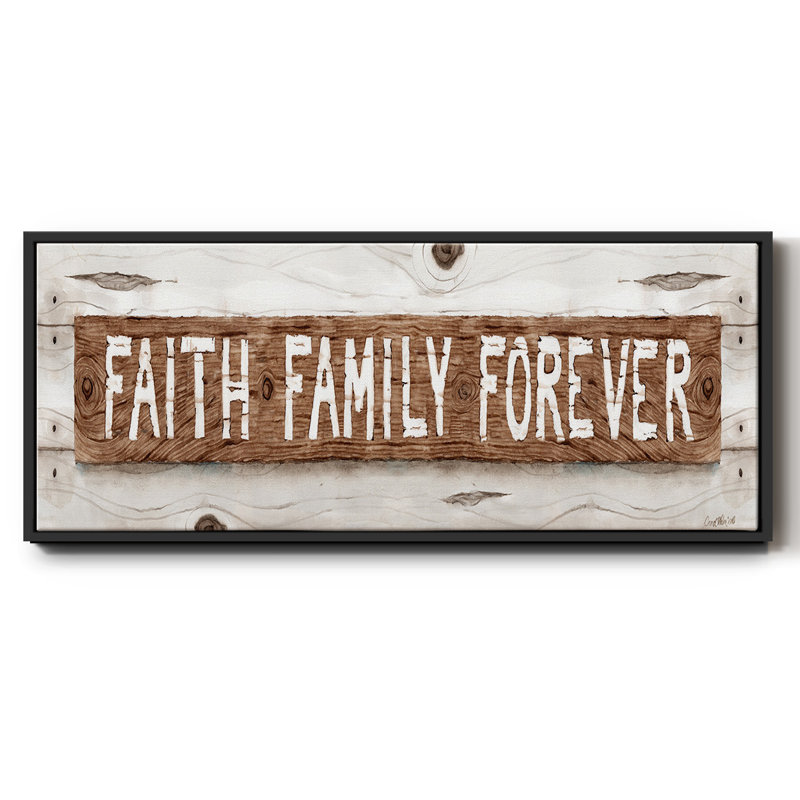 Faith Family Forever - toile encadrée, H 24 po x l 60 po
