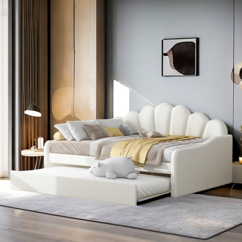 Lit de jour avec couchette Leiston, Beige