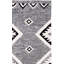 Tapis noir / gris en laine touffeté à la main Arne Southwestern-890245572
