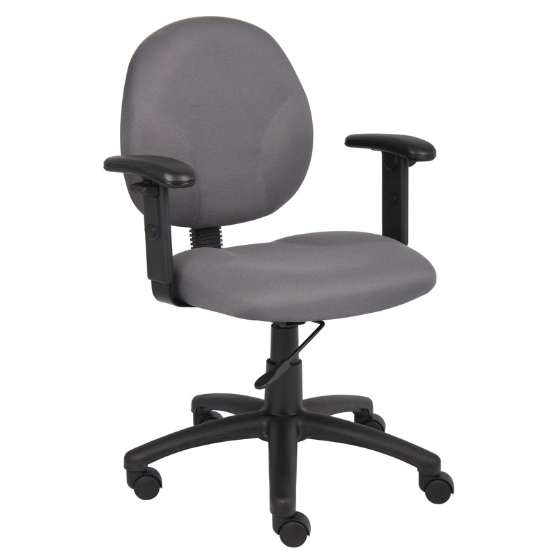 Ergonomic Diamond Task Chair with Adjustable Arms - Black