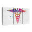 Impression sur toile multicolore Caducée coloré-1578180100