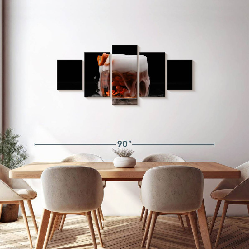 Cocktail de glace carbonique, H 30 po x l 68 po