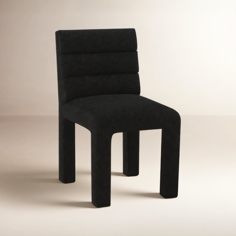 Chaise d'appoint Shepha, Noir chenille