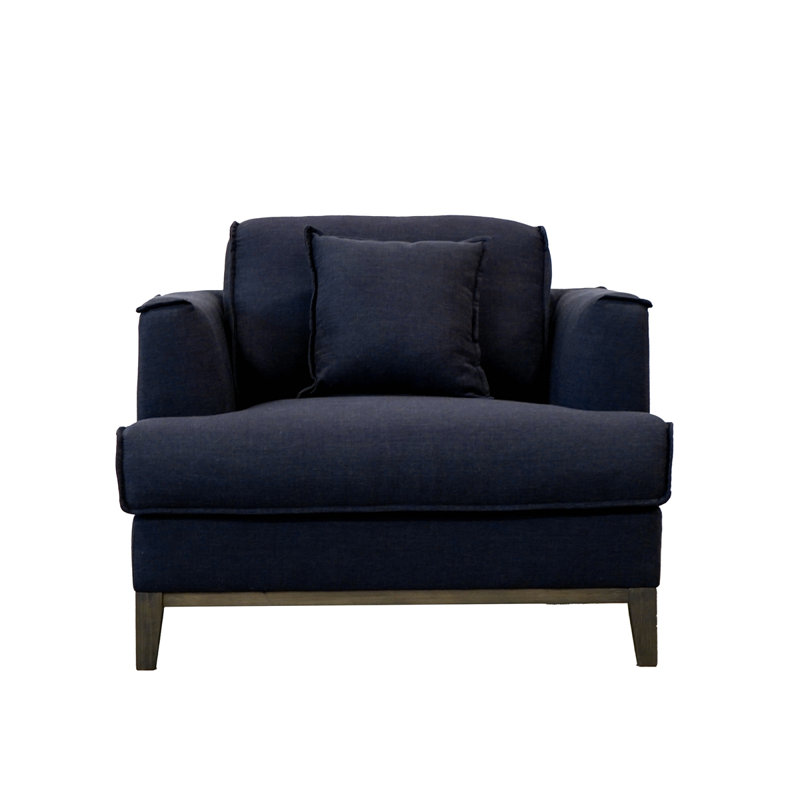 Fauteuil en lin de 40,09 po Nekiesha, Lin marine