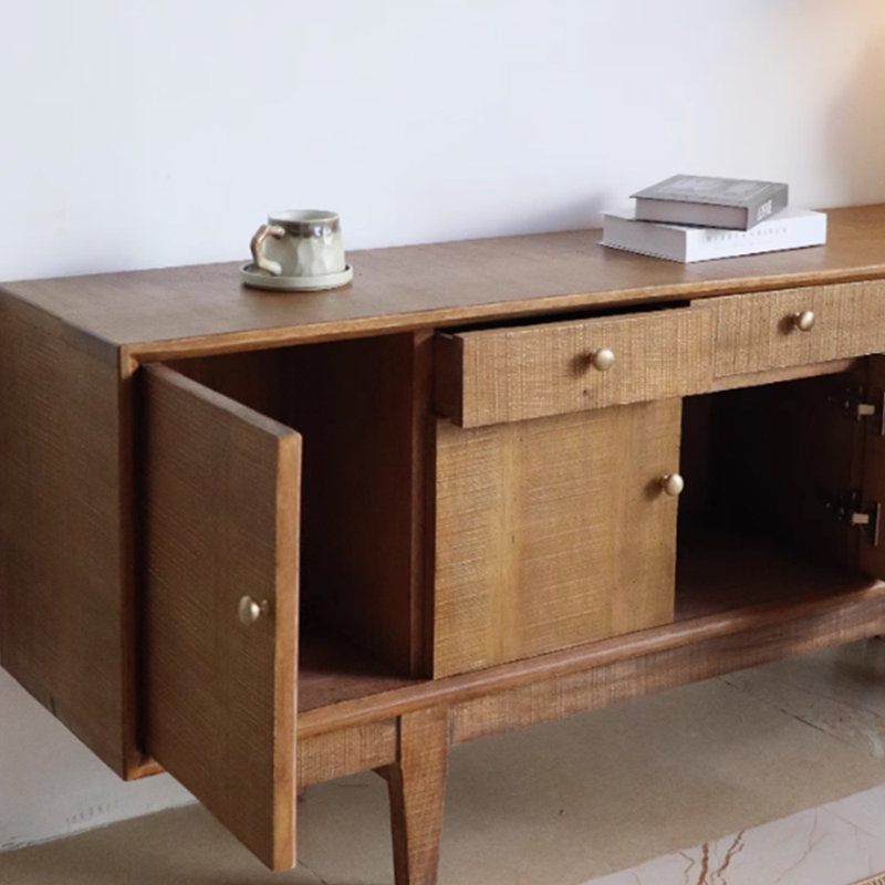Meuble télé en bois massif avec rangement Design Design