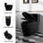 Black Toilet with Rimless Swirl Flush, Los Flexi 17.3" ADA Modern Elongated & Comfort One Piece Toilets For Bathrooms, Dual Flush 1.0/1.28 GPF, Soft-Close Seat & 12" Rough-In-114897134-131498396