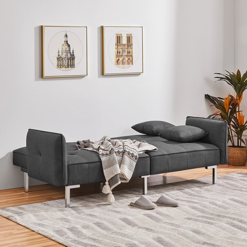  4 Seater Clic Clac Sofa Bed, Dark Grey