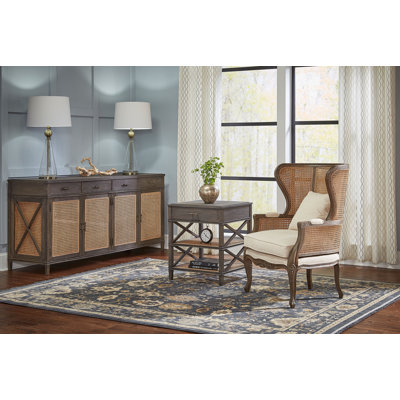 Table de bout en bois massif avec rangement Cambridge