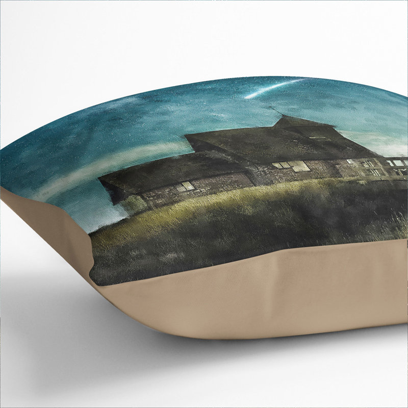 Commet Above a Farm Scatter Cushion, 40cm H x 40cm W x 15cm D, Stone