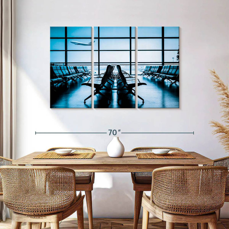 Mehar Airplane From Lounge, 36" H x 57" W