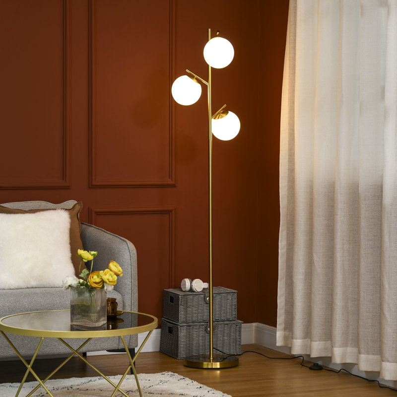 169cm Tree Floor Lamp, No, Gold