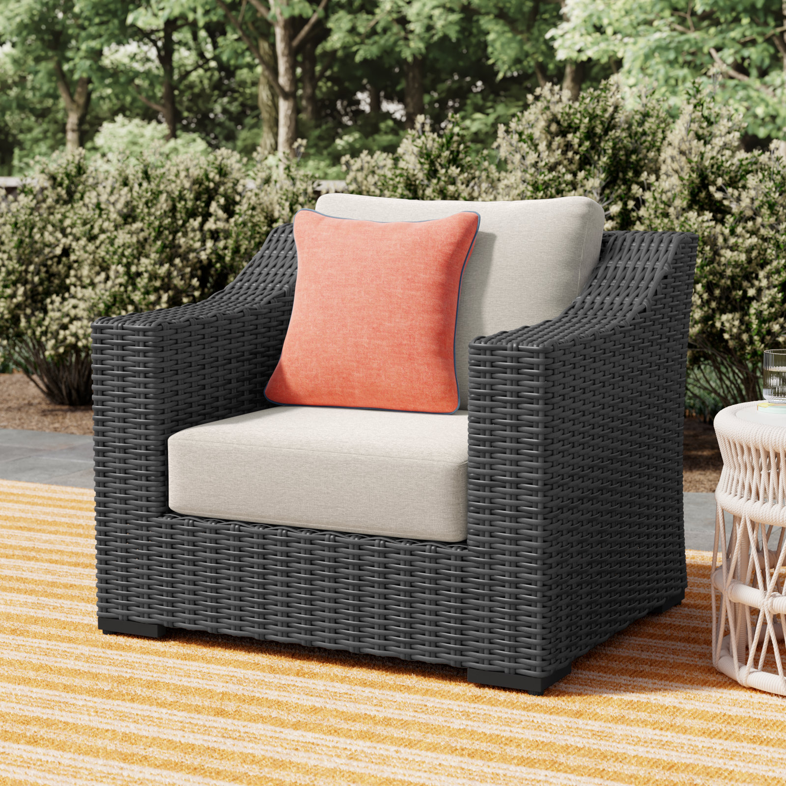 Eloisa 2-piece Patio Chair with Cushions, Beige