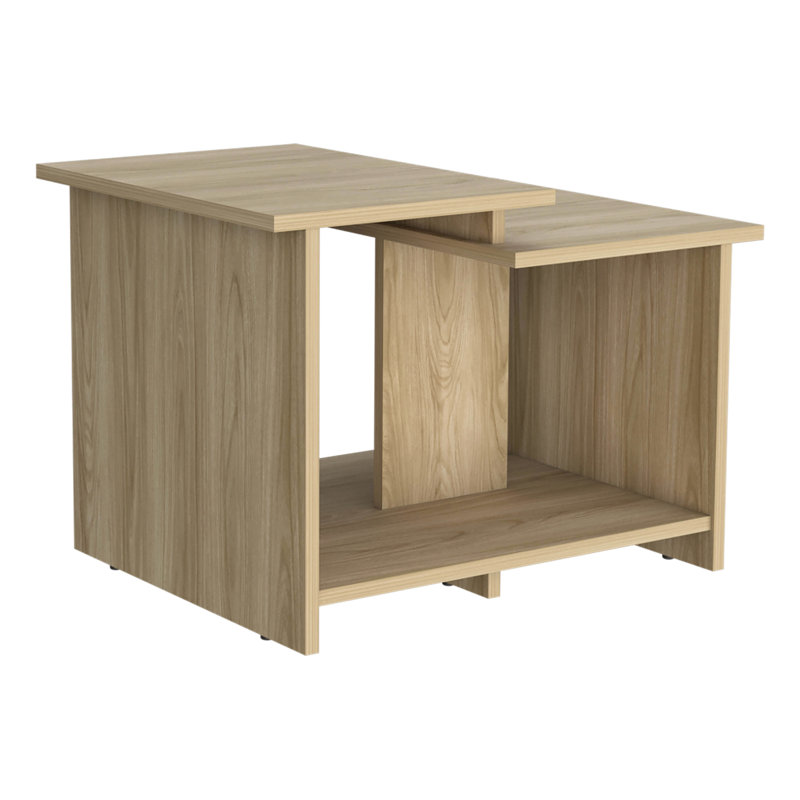 Table basse en chêne avec tablette ouverte, Chêne