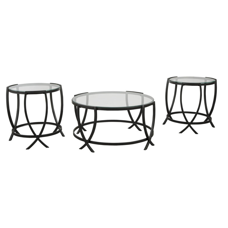 Ensemble de tables basses 3 pièces Gurjinder