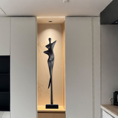 Figurines 70,87 "à motif abstrait noir