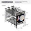 Lit superposé avec échelle et garde-corps haut, capable de se diviser, lit superposé en métal, espace de rangement, silencieux, taille simple sur simple, noir