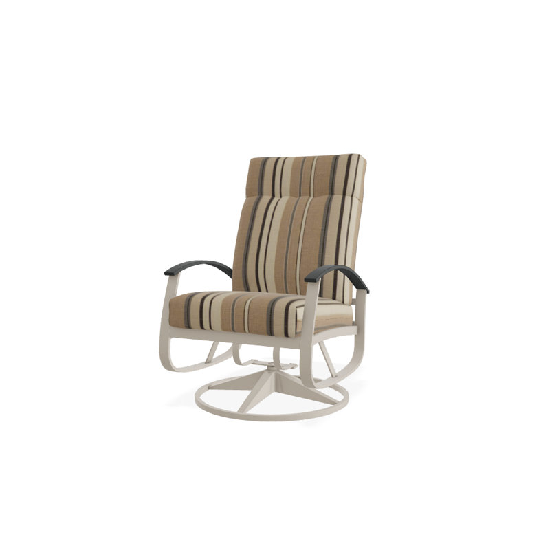 Belle Isle Outdoor Rocker Chair, Spectrum Peacock Sunbrella® Plainweave, Classic Graphite P30, Textured Snow
