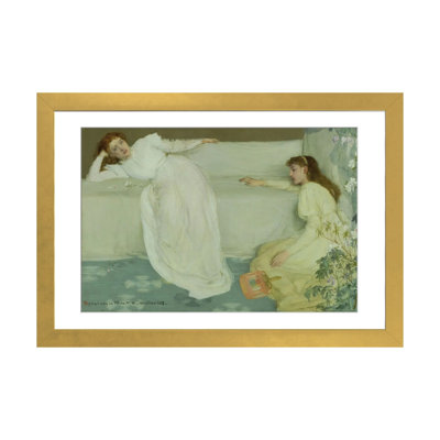 Symphonie en blanc, n ° 3 - reproduction d'art murale - papier d'art encadré