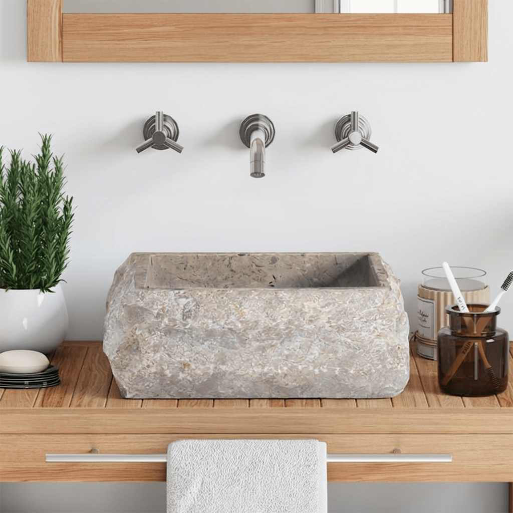 Traub Marble Handmade Square Bathroom Sink