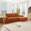Canapé à compression - Canapé modulaire surdimensionné moderne de 100,39 po, ensemble de canapé en L en chenille de luxe avec coussins amovibles, canapé-lit pour salon, appartement, bureau, aucun assemblage requis-572564337