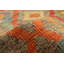 Tapis décoratif en laine de conception unique 4 pi 10 po x 6 pi 6 po noué à la main New Age