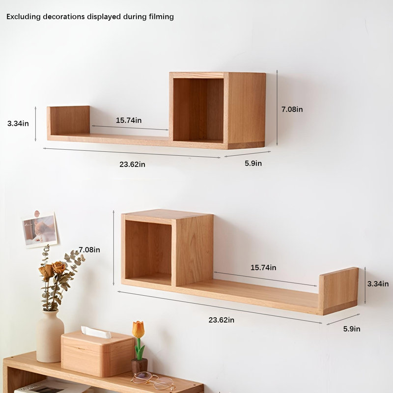 Solid Wood Floating Wall Shelf