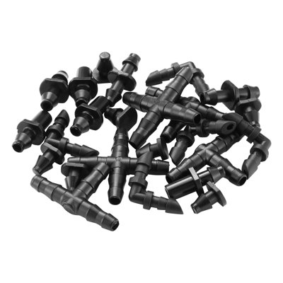 300Pcs Drip Irrigation Fitting Parts Kit For 1/4" Tubing For Yard Garden Lawn