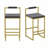 Velvet Counter Height Bar Stools with Low Backrest-1891688834