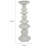 Tabletop Pillar Candle Stand, Stacked Geometric Shapes, White Resin 18 Inch