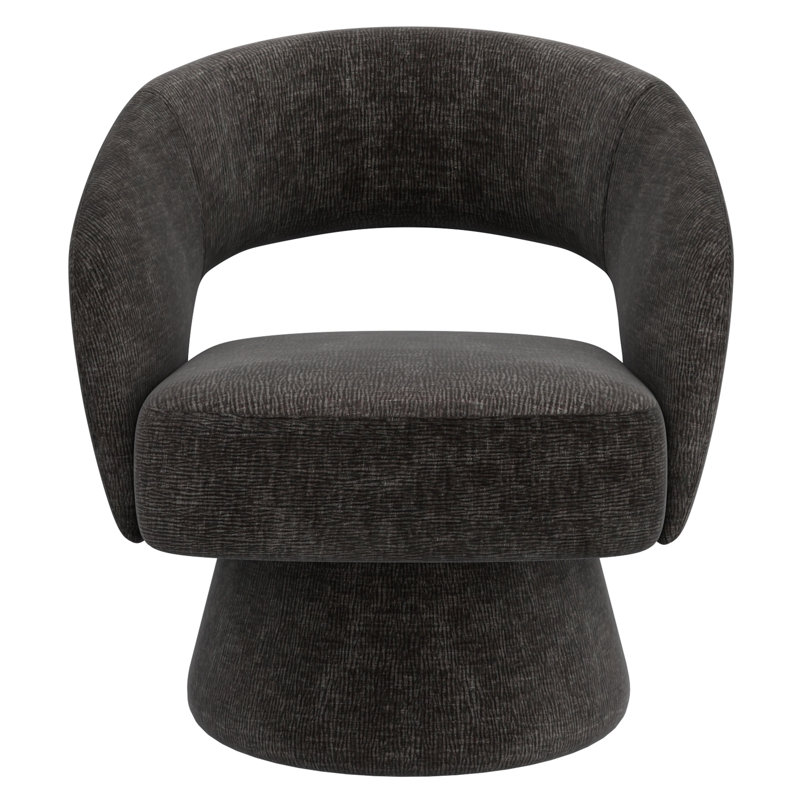 Fauteuil d'appoint en tissu de style moderne, Gris chenille